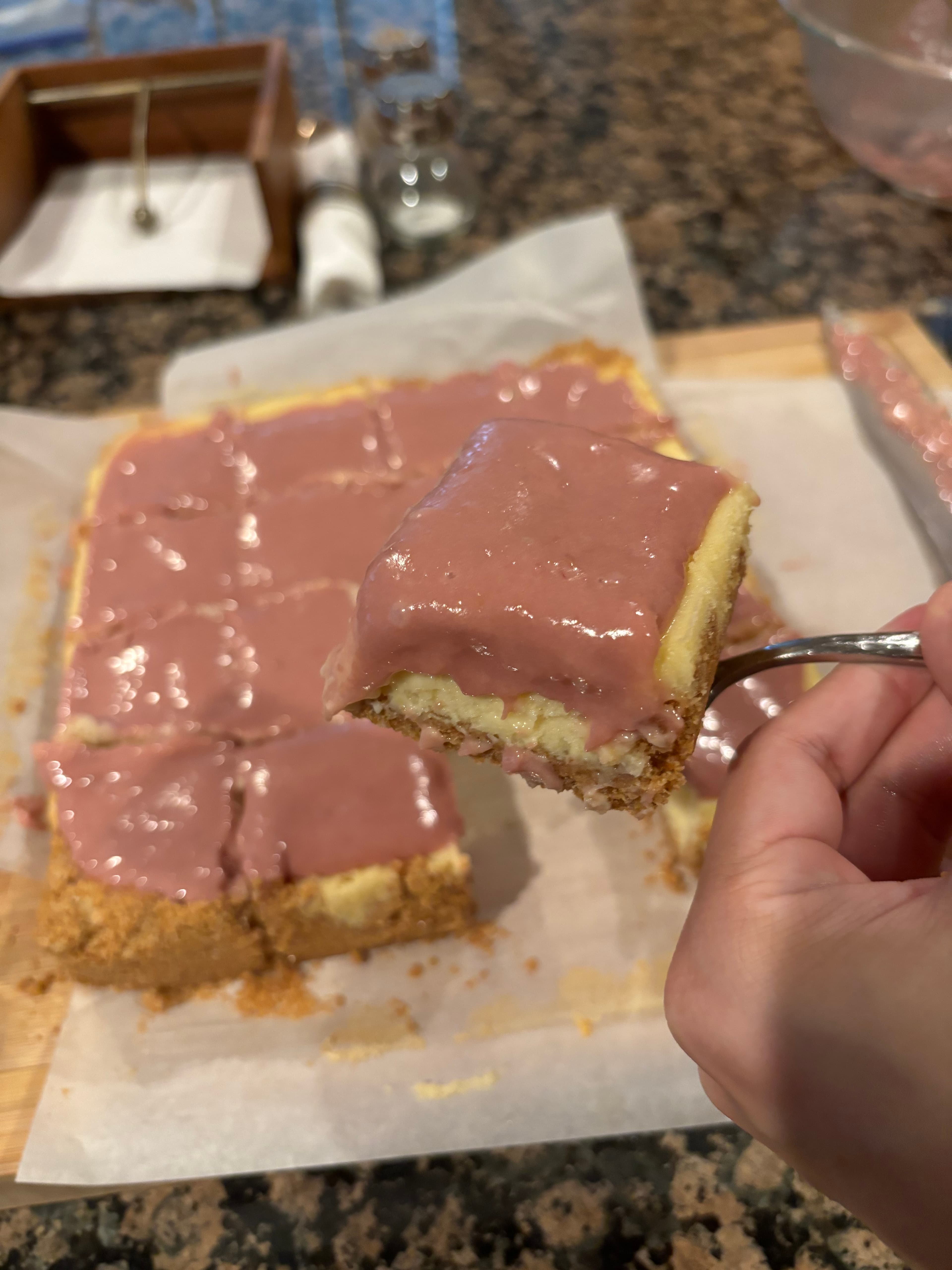 Lemon Raspberry Cheesecake Bars 8